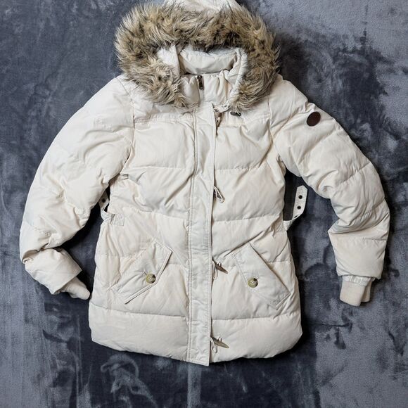 Lauren Ralph Lauren Y2K Puffer Jacket White Size XS Long Sleeve Full Zip Toggle - Picture 1 of 6